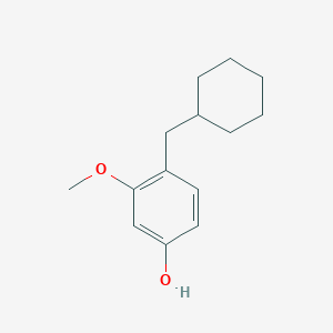 molecular formula C14H20O2 B14827770 4-(Cyclohexylmethyl)-3-methoxyphenol 