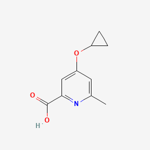molecular formula C10H11NO3 B14827772 4-Cyclopropoxy-6-methylpicolinic acid 