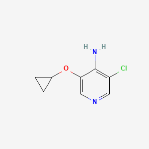 molecular formula C8H9ClN2O B14827775 3-Chloro-5-cyclopropoxypyridin-4-amine 