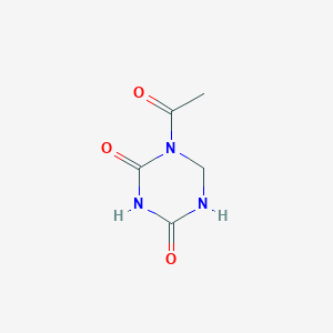 molecular formula C5H7N3O3 B148278 1-Acetyl-1,3,5-triazinane-2,4-dione CAS No. 131148-35-1
