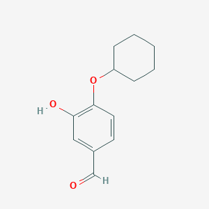 molecular formula C13H16O3 B14827814 4-(Cyclohexyloxy)-3-hydroxybenzaldehyde 