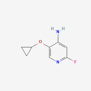 molecular formula C8H9FN2O B14827852 5-Cyclopropoxy-2-fluoropyridin-4-amine 