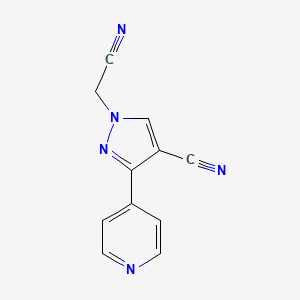 1-(cyanomethyl)-3-(pyridin-4-yl)-1H-pyrazole-4-carbonitrile