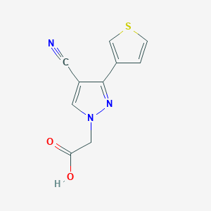 2-(4-cyano-3-(thiophen-3-yl)-1H-pyrazol-1-yl)acetic acid