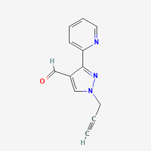 1-(prop-2-yn-1-yl)-3-(pyridin-2-yl)-1H-pyrazole-4-carbaldehyde