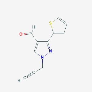 1-(prop-2-yn-1-yl)-3-(thiophen-2-yl)-1H-pyrazole-4-carbaldehyde