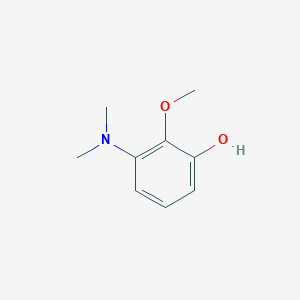 molecular formula C9H13NO2 B14828040 3-(Dimethylamino)-2-methoxyphenol 