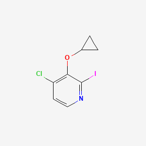 molecular formula C8H7ClINO B14828084 4-Chloro-3-cyclopropoxy-2-iodopyridine 