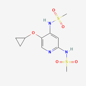 molecular formula C10H15N3O5S2 B14828132 N,N'-(5-Cyclopropoxypyridine-2,4-diyl)dimethanesulfonamide 