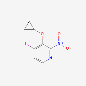 molecular formula C8H7IN2O3 B14828155 3-Cyclopropoxy-4-iodo-2-nitropyridine 