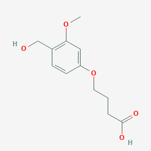 molecular formula C12H16O5 B148282 4-(4-羟甲基-3-甲氧基苯氧基)-丁酸 CAS No. 136849-75-7