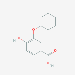 molecular formula C13H16O4 B14828221 3-(Cyclohexyloxy)-4-hydroxybenzoic acid 