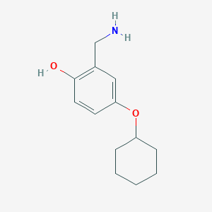 molecular formula C13H19NO2 B14828236 2-(Aminomethyl)-4-(cyclohexyloxy)phenol 
