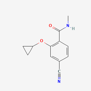 molecular formula C12H12N2O2 B14828243 4-Cyano-2-cyclopropoxy-N-methylbenzamide 