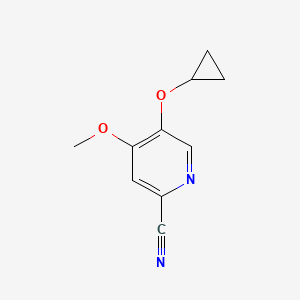 molecular formula C10H10N2O2 B14828260 5-Cyclopropoxy-4-methoxypicolinonitrile 