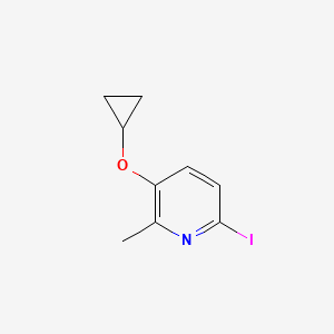 molecular formula C9H10INO B14828274 3-Cyclopropoxy-6-iodo-2-methylpyridine 