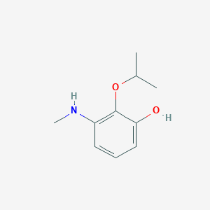 molecular formula C10H15NO2 B14828287 2-Isopropoxy-3-(methylamino)phenol 
