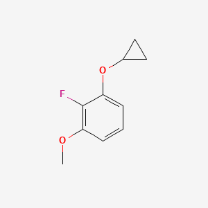 molecular formula C10H11FO2 B14828374 1-Cyclopropoxy-2-fluoro-3-methoxybenzene 