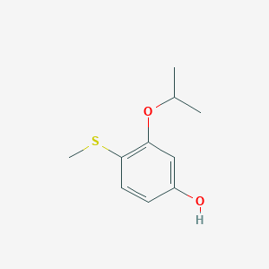 molecular formula C10H14O2S B14828409 3-Isopropoxy-4-(methylthio)phenol 