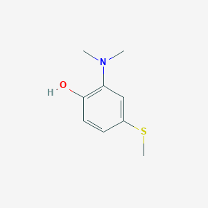 molecular formula C9H13NOS B14828457 2-(Dimethylamino)-4-(methylthio)phenol 