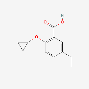 molecular formula C12H14O3 B14828502 2-Cyclopropoxy-5-ethylbenzoic acid 