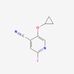 molecular formula C9H7IN2O B14828515 5-Cyclopropoxy-2-iodoisonicotinonitrile 