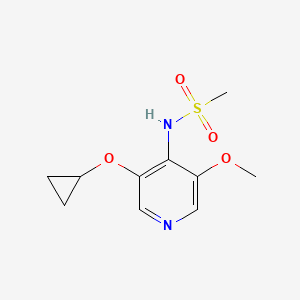 molecular formula C10H14N2O4S B14828553 N-(3-Cyclopropoxy-5-methoxypyridin-4-YL)methanesulfonamide 