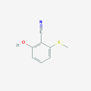 molecular formula C8H7NOS B14828585 2-Hydroxy-6-(methylthio)benzonitrile 