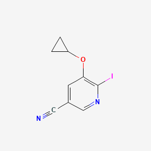molecular formula C9H7IN2O B14828590 5-Cyclopropoxy-6-iodonicotinonitrile 