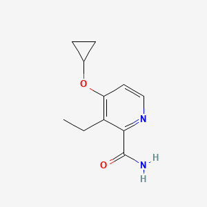 molecular formula C11H14N2O2 B14828619 4-Cyclopropoxy-3-ethylpicolinamide 
