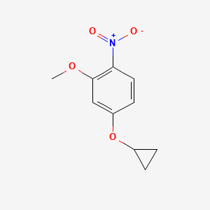 molecular formula C10H11NO4 B14828633 4-Cyclopropoxy-2-methoxy-1-nitrobenzene 