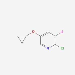 molecular formula C8H7ClINO B14828670 2-Chloro-5-cyclopropoxy-3-iodopyridine 