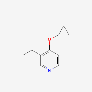 molecular formula C10H13NO B14828692 4-Cyclopropoxy-3-ethylpyridine 