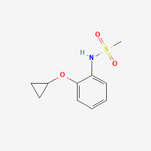 molecular formula C10H13NO3S B14828726 N-(2-Cyclopropoxyphenyl)methanesulfonamide 