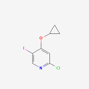 molecular formula C8H7ClINO B14828773 2-Chloro-4-cyclopropoxy-5-iodopyridine 