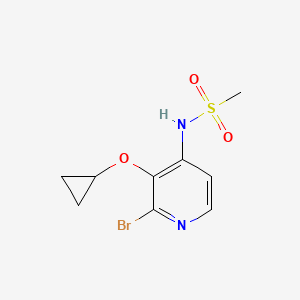 molecular formula C9H11BrN2O3S B14828779 N-(2-Bromo-3-cyclopropoxypyridin-4-YL)methanesulfonamide 