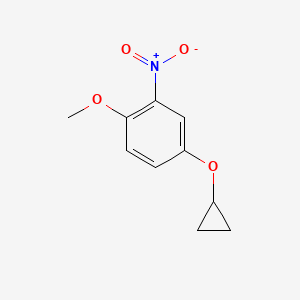 molecular formula C10H11NO4 B14828784 4-Cyclopropoxy-1-methoxy-2-nitrobenzene 