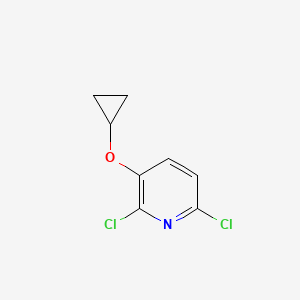molecular formula C8H7Cl2NO B14828811 2,6-Dichloro-3-cyclopropoxypyridine 
