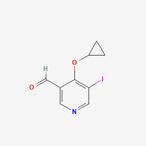 molecular formula C9H8INO2 B14828829 4-Cyclopropoxy-5-iodonicotinaldehyde 