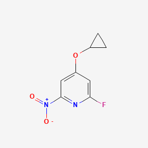 molecular formula C8H7FN2O3 B14828837 4-Cyclopropoxy-2-fluoro-6-nitropyridine 
