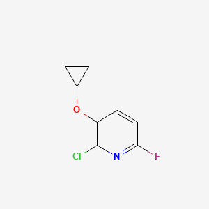 molecular formula C8H7ClFNO B14828906 2-Chloro-3-cyclopropoxy-6-fluoropyridine 