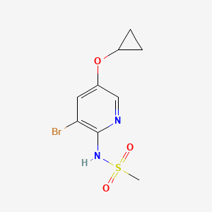 molecular formula C9H11BrN2O3S B14828924 N-(3-Bromo-5-cyclopropoxypyridin-2-YL)methanesulfonamide 