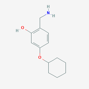 molecular formula C13H19NO2 B14828945 2-(Aminomethyl)-5-(cyclohexyloxy)phenol 