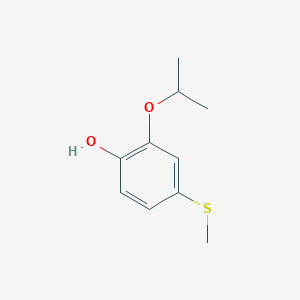 molecular formula C10H14O2S B14828972 2-Isopropoxy-4-(methylthio)phenol 