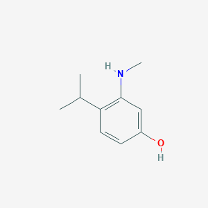 molecular formula C10H15NO B14828974 4-Isopropyl-3-(methylamino)phenol 