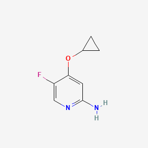molecular formula C8H9FN2O B14829032 4-Cyclopropoxy-5-fluoropyridin-2-amine 