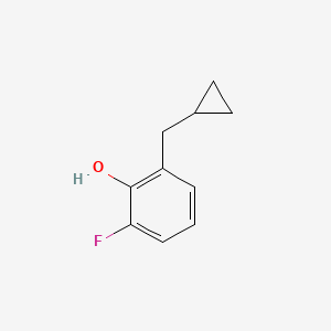 molecular formula C10H11FO B14829044 2-(Cyclopropylmethyl)-6-fluorophenol 