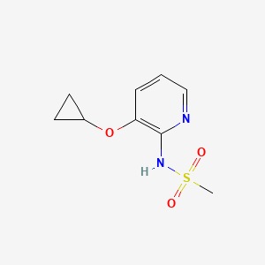molecular formula C9H12N2O3S B14829080 N-(3-Cyclopropoxypyridin-2-YL)methanesulfonamide 