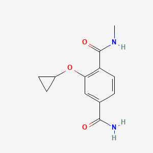 molecular formula C12H14N2O3 B14829209 2-Cyclopropoxy-N1-methylterephthalamide 