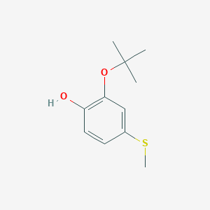 molecular formula C11H16O2S B14829222 2-(Tert-butoxy)-4-(methylsulfanyl)phenol 